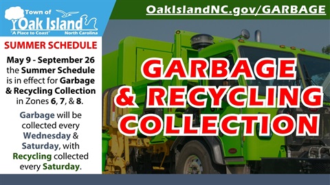 Summer Garbage Collection Schedule Notice