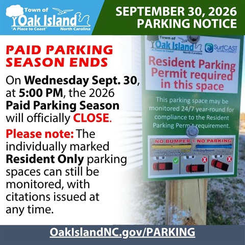 Paid Parking Season End Notice Graphic