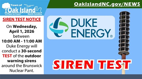 Notice of Duke Energy Emergency Siren testing on April 1, 2026
