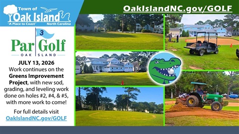 Par 3 Golf Course Project Update Graphic images of the golf greens being resurfaced